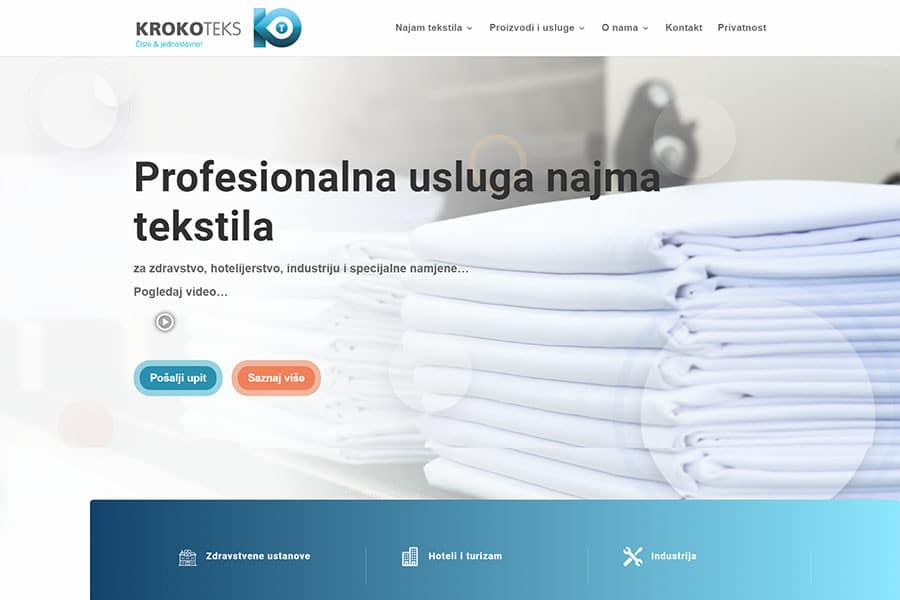 Krokoteks web stranica